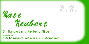 mate neubert business card